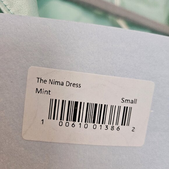 Hill House Nima Mint Blue Silk Surplice Wrap Mini Dress Womens Small New - Picture 3 of 4